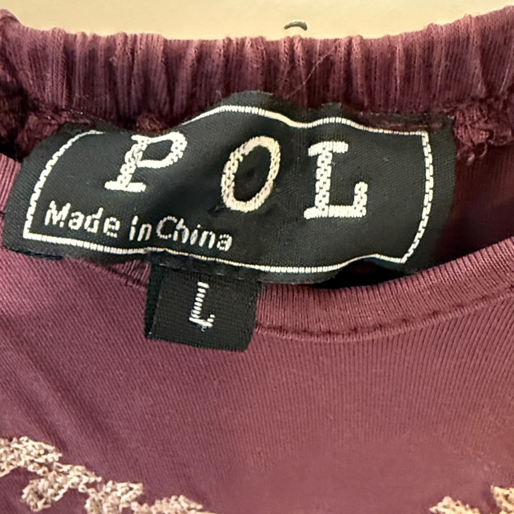 POL Plum Embroidered Boho Mini Dress - Picture 7 of 10